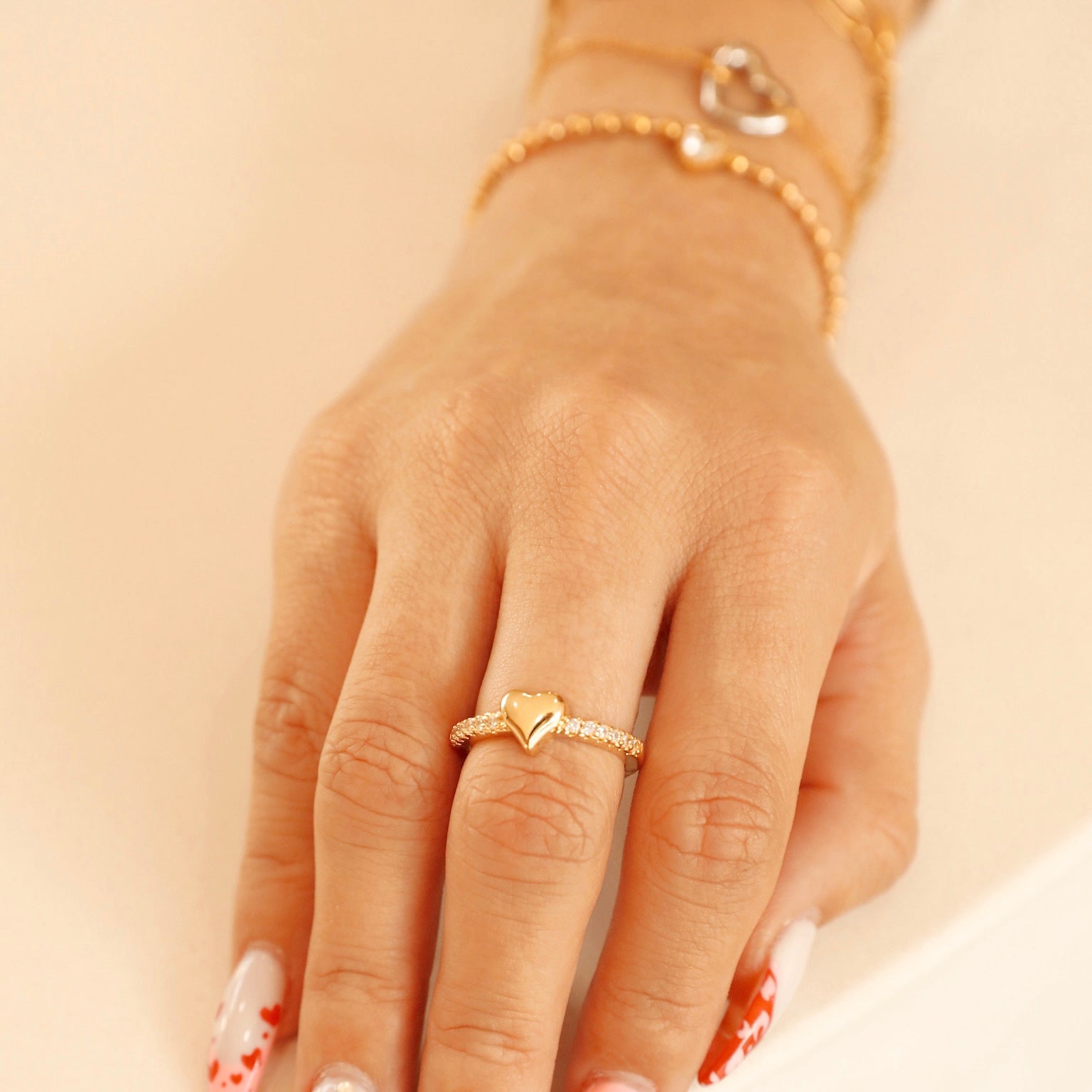 Flirt CZ Heart Ring