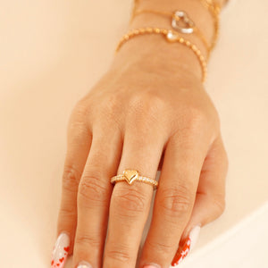 Flirt CZ Heart Ring