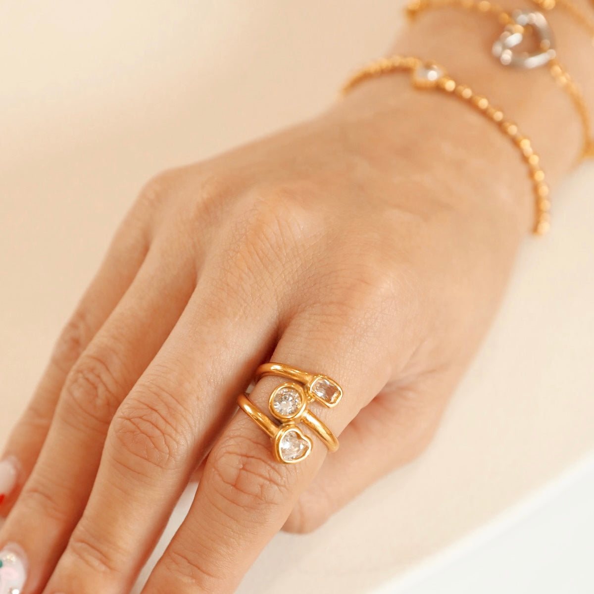 Amour CZ Multi-Layer Ring