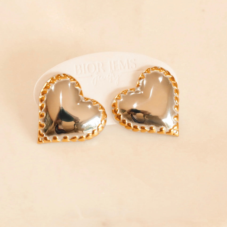 Cherub Chunky Heart Earrings